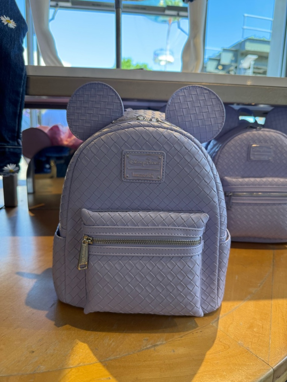 Disney Mickey Mouse Loungefly lavender Woven Backpack WDW 2026